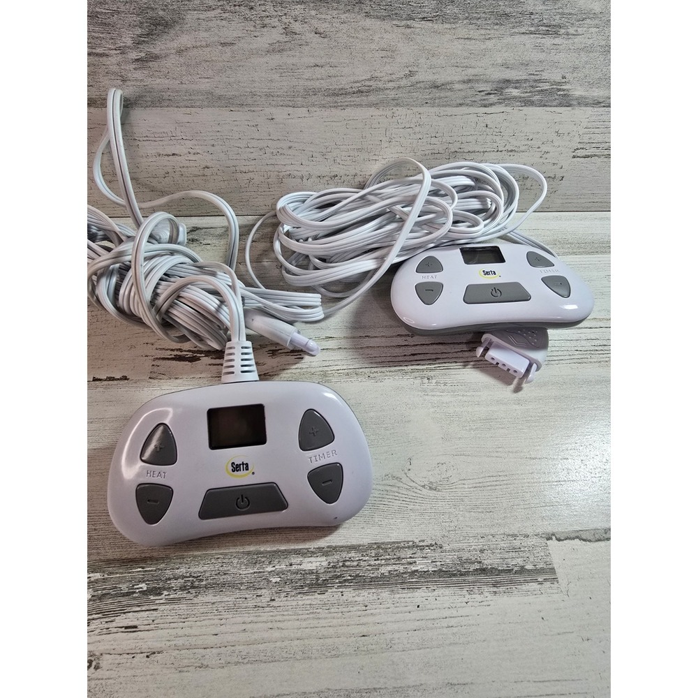 Serta Dual Heated Blanket Controllers Replacement PFI-DTC-TB2 White Grey Set/2